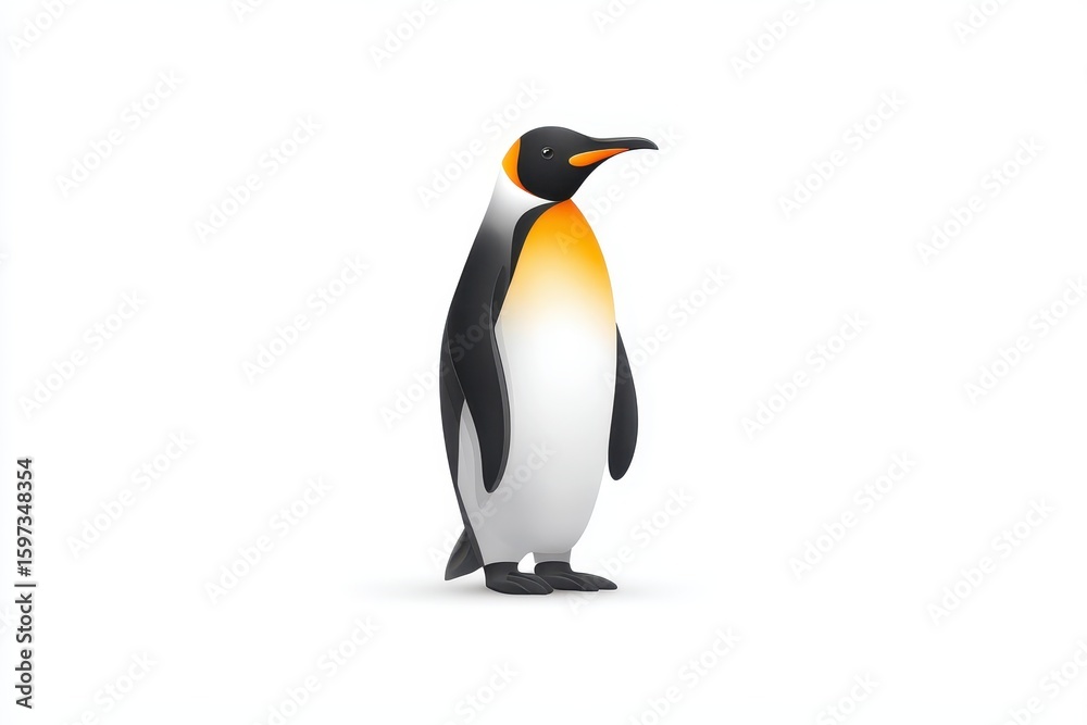 Fototapeta premium Engaging penguin logo vector illustration showcasing a stylized design with vibrant colors and clear lines for creative branding purposes