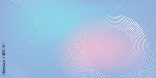 Modern abstract blue background with circular lines. Geometric stripe line art design for poster, brochure, cover, website, header, web banner, presentation.