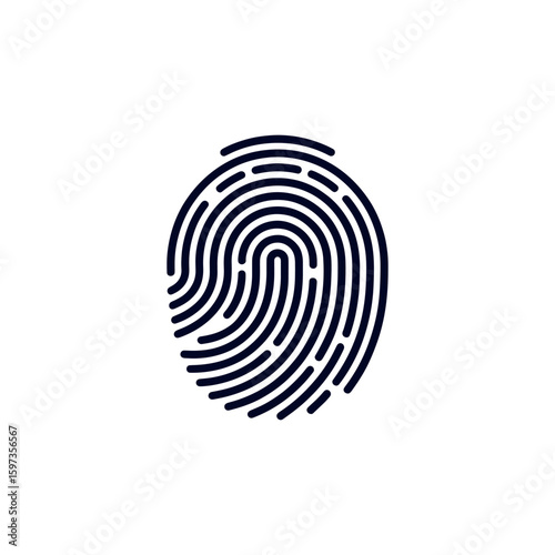 High Resolution Graphic of a Fingerprint Scan Illustrating Biometric Identification Security and Personal Privacy Measures