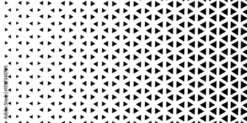  Abstract geometric gradient background .Black and white halftone triangles pattern Vector illustration abstract technology.