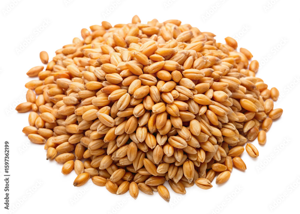 Wheat seeds isolated on white background Wheat seeds isolated on white background