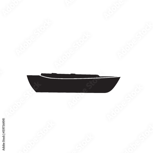 Jet Ski on Water Silhouette on White Background – Vector Illustration for Symbolic Speed, Aquatic Adventure, and Marine Motion Concepts