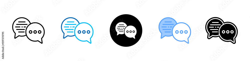 Naklejka premium Comment icon sheet multiple style collection