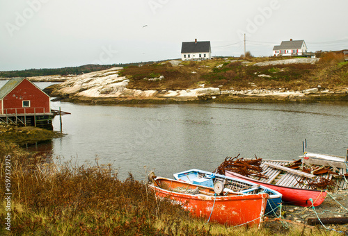 Boats on shore