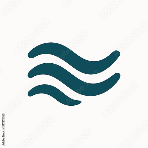 Abstract flowing lines representing waves or water movement
