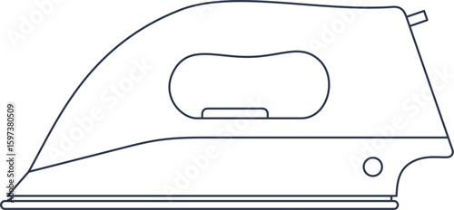vector of an iron, ironing clothes
