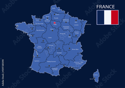 Illustration Vector Maps france icon.ai