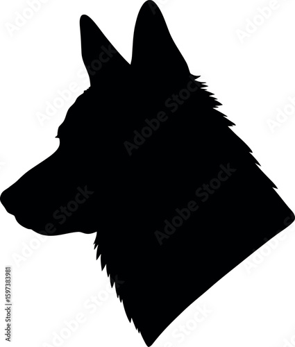 German shepherd silhouette profile