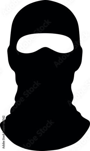 Black balaclava mask silhouette
