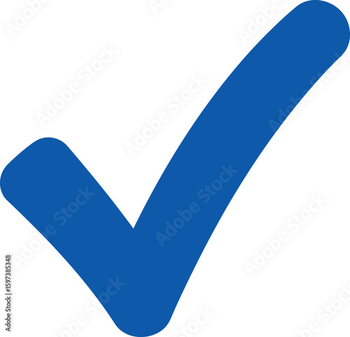 Blue check mark success approval correct yes