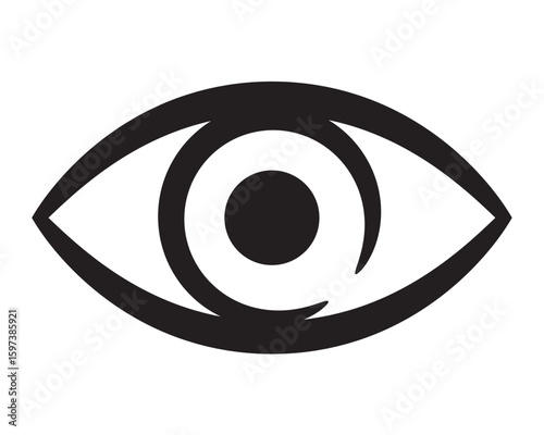 Human eyeball icon. Vision eye icon. 
