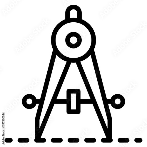 Drafting icon in vector illustration