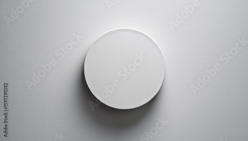 Simple white circle on a light gray background