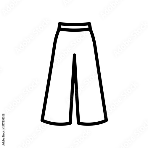 Wide-legged pants with high waist and side slit detail