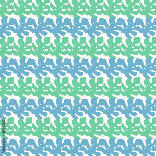 EXOTIC MONSTERA LEAVES DESIGN PATTERN TEXTURE BACKGROUND VECTOR