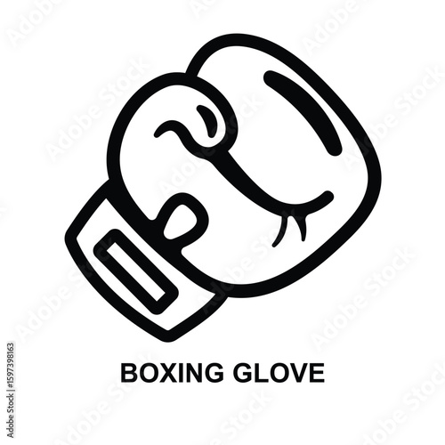 Boxing glove icon isolated on background vector illustration.