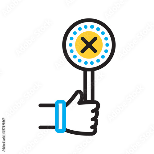 Vector multi color icon for Inappropriate