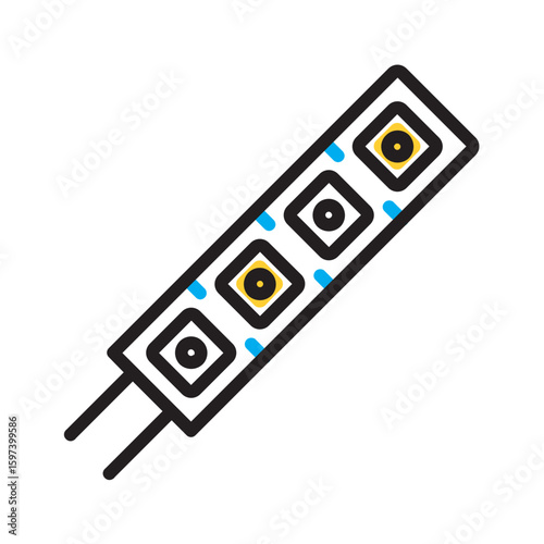 Vector multi color icon for Led