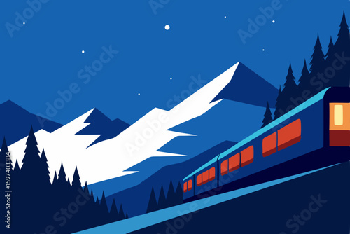 cozy train ride through snowy mountains  windows 