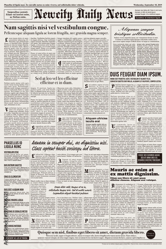 ダミーテキストの英字新聞風背景