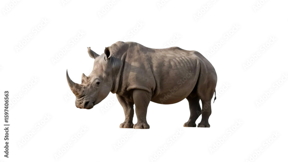 Obraz premium rhino isolated on white
