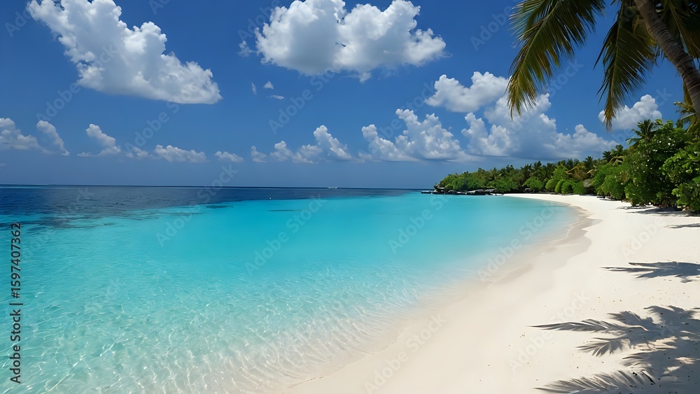 Fototapeta premium tropical beach with turquoise water