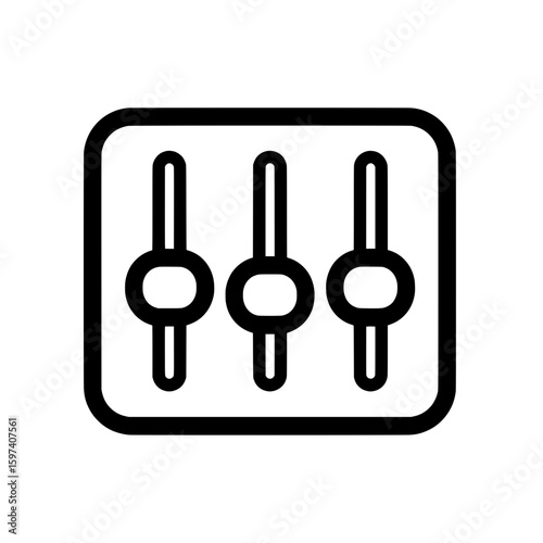 music equalizer control with sliders for sound adjustment