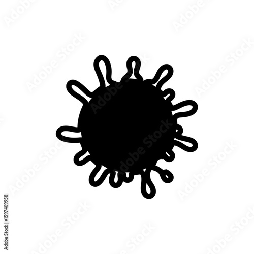 Virus particle with spike proteins for medical research or health awareness