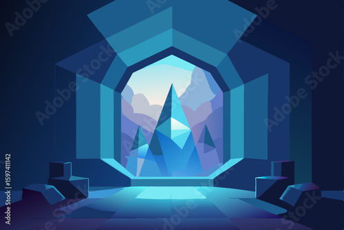 hollow mountain crystal living room where the wall.svg