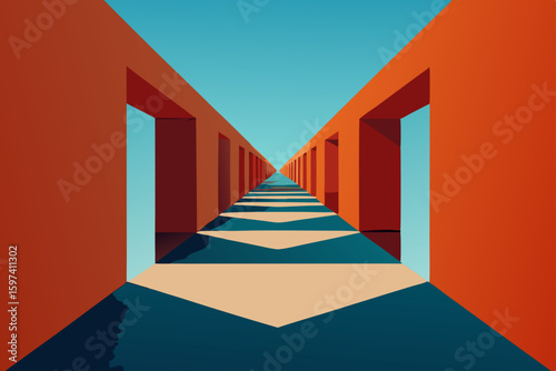 infinite hallway living room where the walls stret