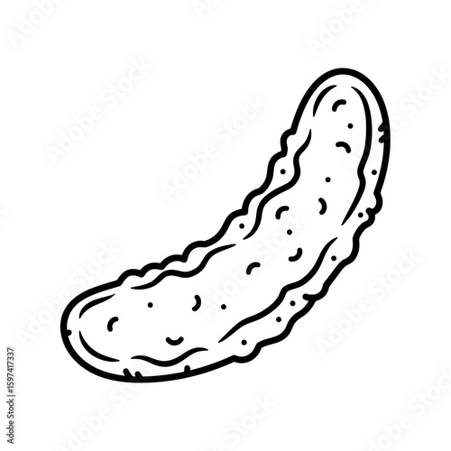 Cucumber with wavy skin and seeds close-up for health and food themes