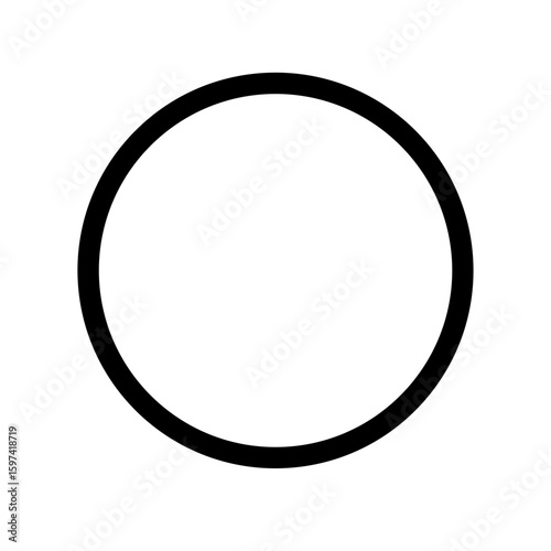 Circle representing unity and eternal connection over white backdrop, symbol of wholeness. Circle representing unity, and continuous harmony symbolizes balance and perfection.