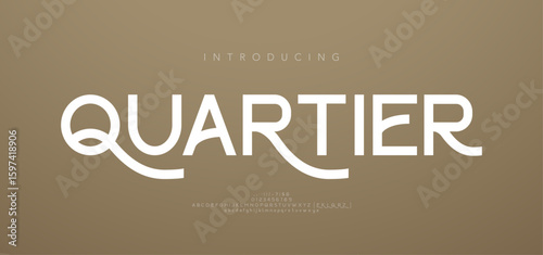 Minimal modern luxury logo alphabet font. Typography abstract sans serif technology, electronic, movie, future, creative brand logos fonts. vector illustration