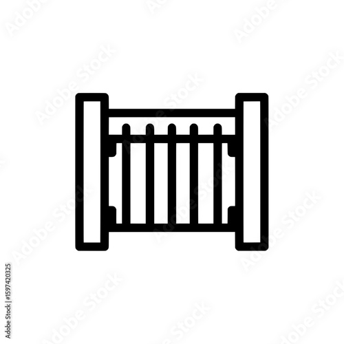 Playpen with bars for child safety or pet enclosure