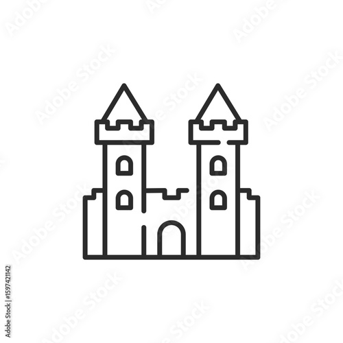 Castle icon. Simple castle icon for social media, app and web design. Vector illustration