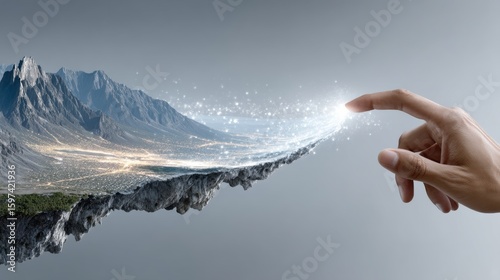 An Abstract Conceptual Exploration of the Hand Reaching for a Small Piece of Land in a Digital Age of Media Innovation