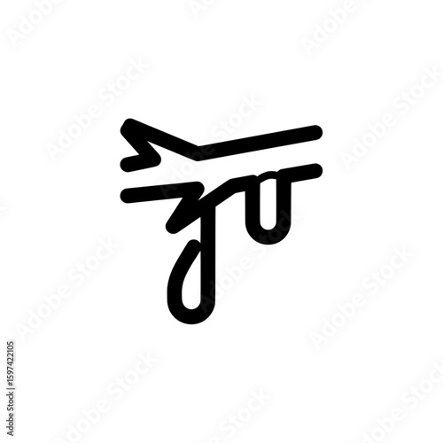 Minimalist Thai tuk tuk symbol for logo and branding