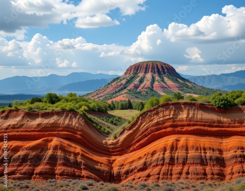 earth dome hills created by magma pushing earth layers upward pressure under crust hill shaped uplift terrain