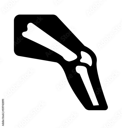 Illustration of a leg injury icon. Editable vector.