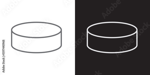 Hockey pucks Vector Black silhouettes. with white background