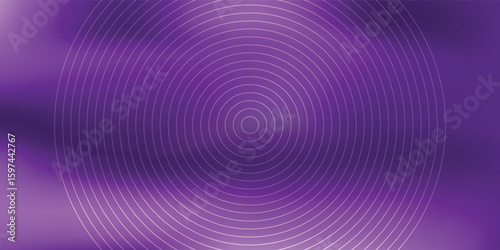 mesmerizing abstract background featuring concentric circles centered on a deep violet gradient. The soft purple hues and symmetrical rings evoke a sense of calm, balance