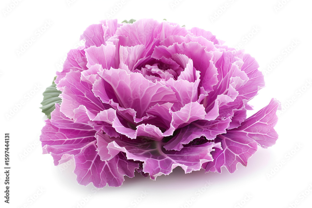 Obraz premium Pink ornamental cabbage flower close up view
