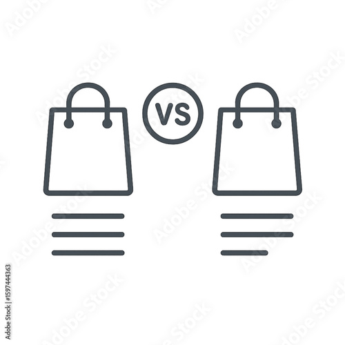 Product comparison marketplace icon transparent background