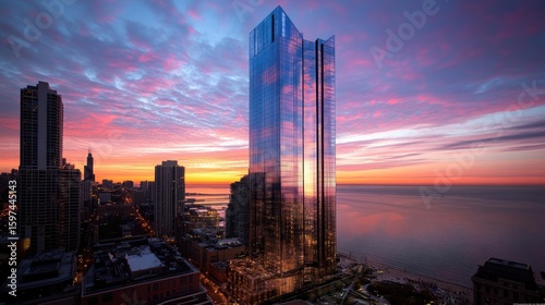 Wallpaper Mural view of city buildings decorated with sunlight Torontodigital.ca