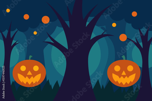 halloween background with pumpkins