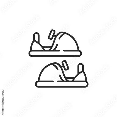 Bumper cars icon. Simple bumper cars icon for social media, app and web design. Vector illustration