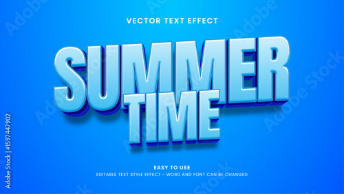 summer time editable text effect