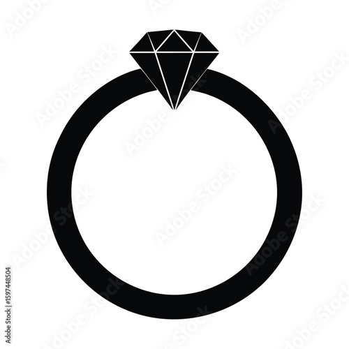 diamond engagement ring icon.