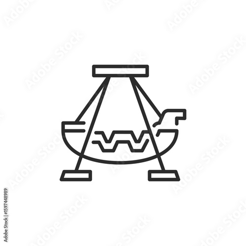 Boat swing ride icon. Simple boat swing ride icon for social media, app and web design. Vector illustration