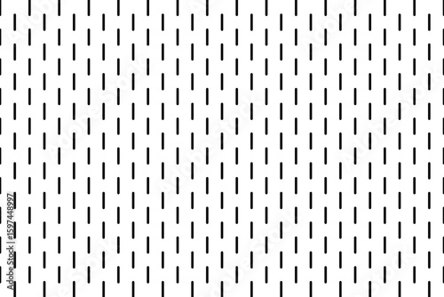 Dashed hatch line seamless pattern. Paper notebook background. Checkered vertical line texture. Stroke notebook seamless pattern. Grid paper sheet. Vector illustration isolated on white background.